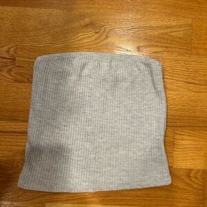 Brandy Melville Gray Ribbed Top